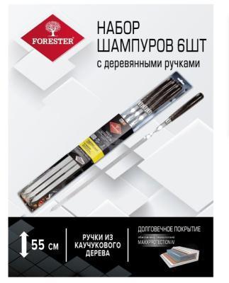 Набор шампуров в блистере с деревянн. ручками 6шт 55см в интернет гипермаркете «Планета Лета». Фото