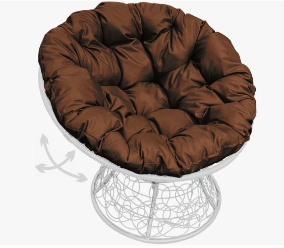 Подушка на кресло Папасан коричневая в интернет гипермаркете «Планета Лета». Фото
