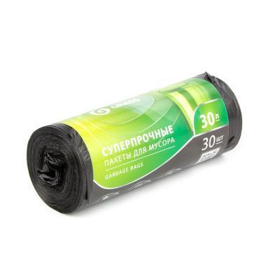 Мешки для мусора ПНД 30л 55x46 10 мкр черный 30шт GraSS PP-0022 в интернет гипермаркете «Планета Лета». Фото