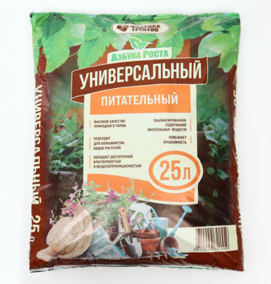 Почвогрунт универсальный для цветов "Азбука роста" 25л в интернет гипермаркете «Планета Лета». Фото