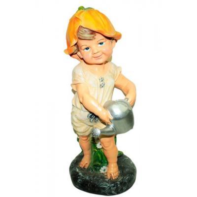 Фигура Мальчик на камне с лейкой Н-49см F969 в интернет гипермаркете «Планета Лета». Фото