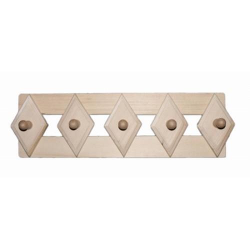 Вешалка "Ромбик" 5 крючков "Бацькина баня" в интернет гипермаркете «Планета Лета». Фото