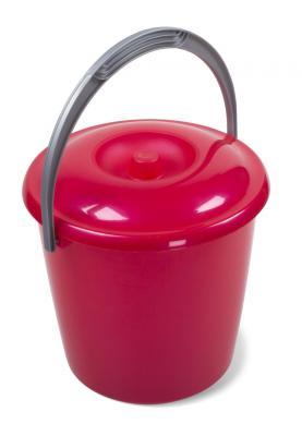 Ведро "Соло" 5л с крышкой перламутровое красное С631ККРА в интернет гипермаркете «Планета Лета». Фото