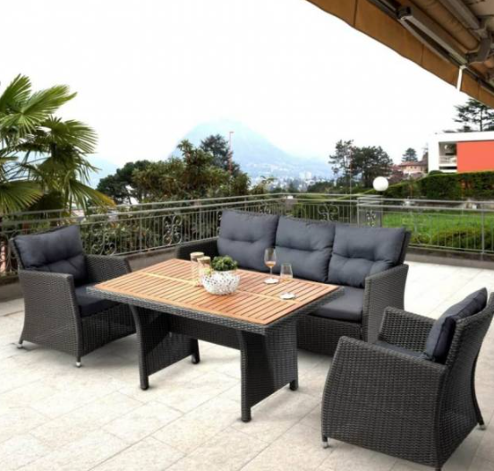 Комплект мебели из иск ротанга  AFM-308G Brown-Grey в интернет гипермаркете «Планета Лета». Фото