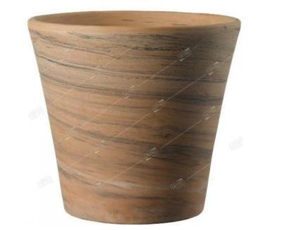 Горшок керамический Vaso Cono Duo White терракот striped полосатый d30,8 h28,4 см (подд. 058658)
