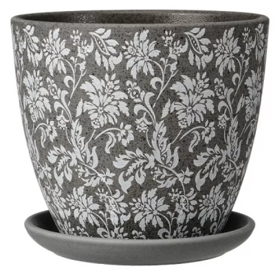 Горшок КК Крокус черный матовый d16,5, h11см, 1,7л в интернет гипермаркете «Планета Лета». Фото