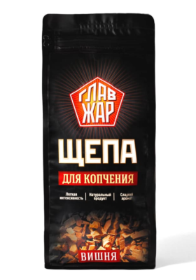 Вишневая щепа "ГлавЖар" для в коптилен, мангалов и любых типов грилей Главжар в интернет гипермаркете «Планета Лета». Фото Вишневая щепа "ГлавЖар" для в коптилен, мангалов и любых типов грилей в интернет гипермаркете «Планета Лета». Фото