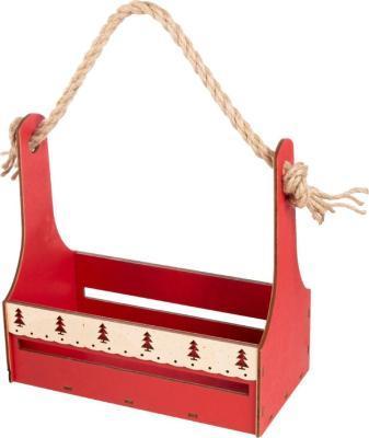 Ящик с ручкой "Вязаный узор" 26х14х25см (дерево) НГ076 нг в интернет гипермаркете «Планета Лета». Фото