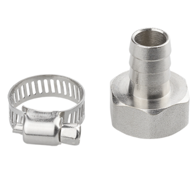 Комплект для подключения садового шланга 1/2" с внутр. рез. 1/2" (штуцер + хомут), MP в интернет гипермаркете «Планета Лета». Фото