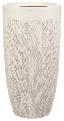 Кашпо IDEALIST Лотус Высокое круглое, слоновая кость, d24 h46, MESHV24-AW в интернет гипермаркете «Планета Лета». Фото