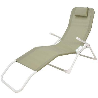 Лежак металл 158 см зеленый FD4100230 в интернет гипермаркете «Планета Лета». Фото