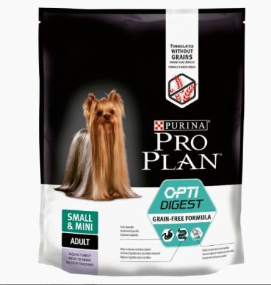 Корм PRO PLAN GRAIN FREE 700г д/взр.соб.мел.пор.с чув.пищ. с инд. в интернет гипермаркете «Планета Лета». Фото