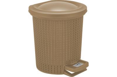 Контейнер для мусора "Ajur" 6 л с педалью кофейный SV4064КФ в интернет гипермаркете «Планета Лета». Фото