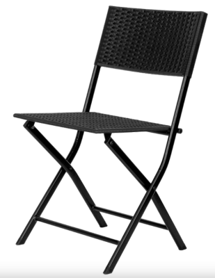 Набор из 2-х складных садовых стульев RATTAN OLA DOM антрацит в интернет гипермаркете «Планета Лета». Фото