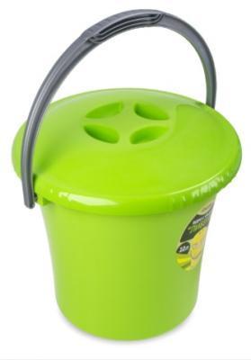 Ведро "Либерти" 10л салатовое С604КСАЛ в интернет гипермаркете «Планета Лета». Фото