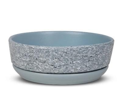 Керамический горшок "Серый камень" для бонсай, кактусов и суккулентов, диаметр 15 см, высота 5 см в интернет гипермаркете «Планета Лета». Фото