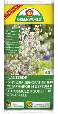 Грунт GREEN WORLD для декоративных кустарников и деревьев, 40л 312693 в интернет гипермаркете «Планета Лета». Фото