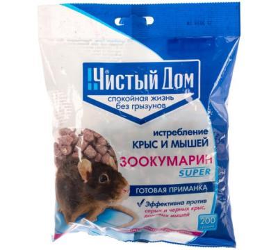 Гранулы ЧИСТЫЙ ДОМ от крыс и мышей 200г в интернет гипермаркете «Планета Лета». Фото