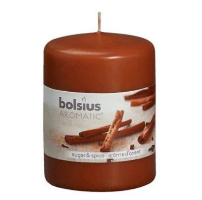 Свеча Болсус столбик 80*60 аромат сахар и специи 103626490187 в интернет гипермаркете «Планета Лета». Фото