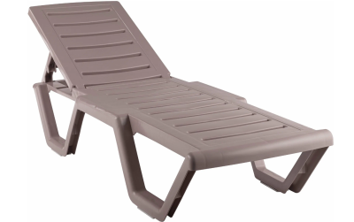 Шезлонг пластик Атлант мокко в интернет гипермаркете «Планета Лета». Фото