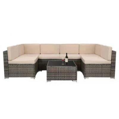 Комплект мебели Диван модульный + стол YR822BgB Grey/Beige в интернет гипермаркете «Планета Лета». Фото