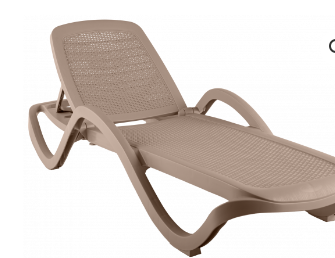 Шезлонг пластик CAPRI плетеный мокко ЦБ-00000889 в интернет гипермаркете «Планета Лета». Фото