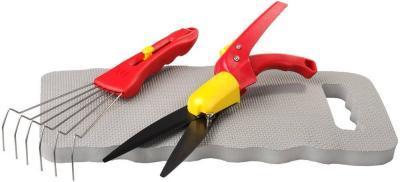 Набор GRINDA садовый, 3 предмета: ножницы для стрижки травы, подколенник, грабельки в интернет гипермаркете «Планета Лета». Фото