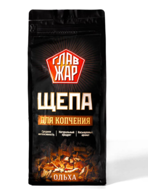 Ольховая щепа "ГлавЖар" для в коптилен, мангалов и любых типов грилей в интернет гипермаркете «Планета Лета». Фото