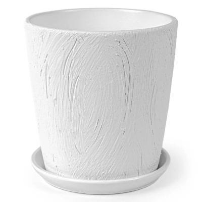 Горшок Короед белый конус d12, h12см, 0,9л в интернет гипермаркете «Планета Лета». Фото