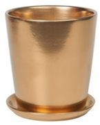 Горшок Глиттер золото конус d15 в интернет гипермаркете «Планета Лета». Фото