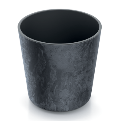 DURO300E-S433 Кашпо URBI ROUND EFFECT d30, h29,5см 15/17л антрацит(anthracit) с вклад
