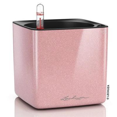 Кашпо Cube Glossy 14х14 см кремовое с автополивом в интернет гипермаркете «Планета Лета». Фото