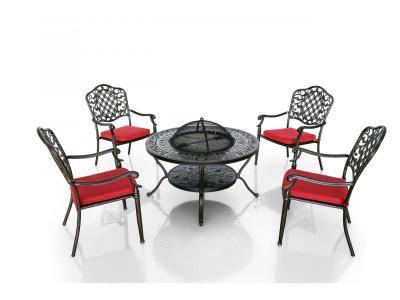 Комплект мебели Стол-барбекю, 4 кресла BML 16261/BMLQ 16138 в интернет гипермаркете «Планета Лета». Фото