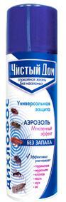 Аэрозоль ЧИСТЫЙ ДОМ от летающ и полз насек фл 150 мл в интернет гипермаркете «Планета Лета». Фото
