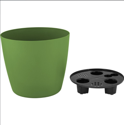 Горшок с дренажной вставкой InGreen Vienna D250мм, 9л, круглый, оливковый INGREEN в интернет гипермаркете «Планета Лета». Фото Горшок с дренажной вставкой InGreen Vienna D250мм, 9л, круглый, оливковый в интернет гипермаркете «Планета Лета». Фото