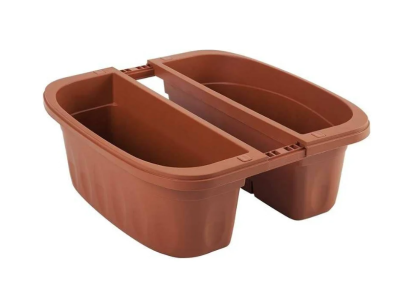 Балконный ящик Klunia с креплением на перила 40*19,8; h18,5см тем.зеленый (verde) (к-т из 2-х) 30231 в интернет гипермаркете «Планета Лета». Фото