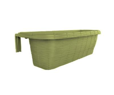Балконный ящик Rondine Paglia с креплением на перила 60*20; h18,5 см оливковый (salvia) 30310 в интернет гипермаркете «Планета Лета». Фото
