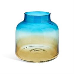 Ваза "Бельгия-1 Эльвит" (стекло) D20xH21.5см Оранжевый-синий в интернет гипермаркете «Планета Лета». Фото