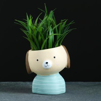 Горшок Песик голубой 6,5х10х11см 0,3л 5081688 в интернет гипермаркете «Планета Лета». Фото