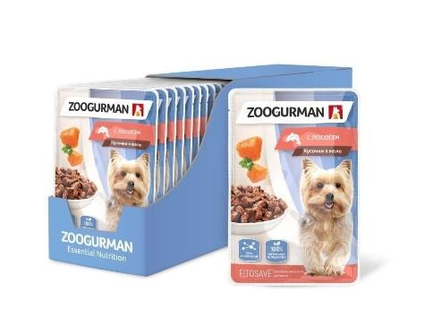 Влажный корм(пауч) д/собак Zoogurman, С лососем 85г в интернет гипермаркете «Планета Лета». Фото
