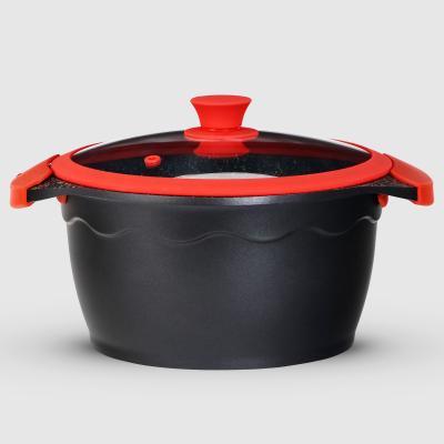 КАСТРЮЛЯ С КРЫШКОЙ 24 СМ ALFETTA RED в интернет гипермаркете «Планета Лета». Фото