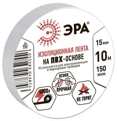 Изолента ПВХ ЭРА 15мм*10м белая Эра в интернет гипермаркете «Планета Лета». Фото Изолента ПВХ ЭРА 15мм*10м белая в интернет гипермаркете «Планета Лета». Фото
