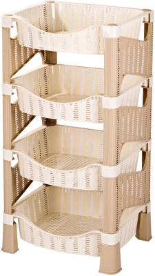 Этажерка универсальная "Плетенка" 4-х секционная ЭЛФ442 в интернет гипермаркете «Планета Лета». Фото