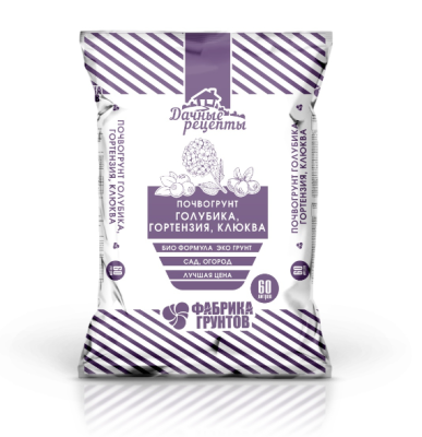 Почвогрунт голубика, гортензия, клюква (Верховой торф+КМУС) "Дачные рецепты" 60л в интернет гипермаркете «Планета Лета». Фото