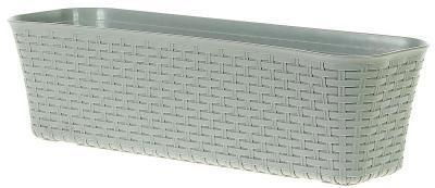 Балконный ящик Ротанг 600мм белый ротанг в интернет гипермаркете «Планета Лета». Фото