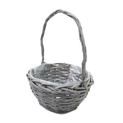 Корзина плетеная (ива) 30x25xH15/38см серый TS-7219 №1 в интернет гипермаркете «Планета Лета». Фото