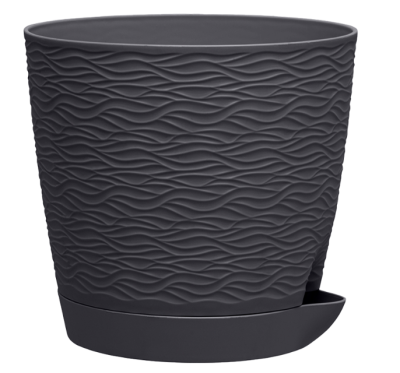 Кашпо "Блюз" (1,5л.) Цв. Антрацит (Арт. КШ-9002) bmc в интернет гипермаркете «Планета Лета». Фото Кашпо "Блюз" (1,5л.) Цв. Антрацит (Арт. КШ-9002) в интернет гипермаркете «Планета Лета». Фото