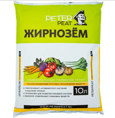 Грунт "Жирнозем" универсальный, 10л в интернет гипермаркете «Планета Лета». Фото