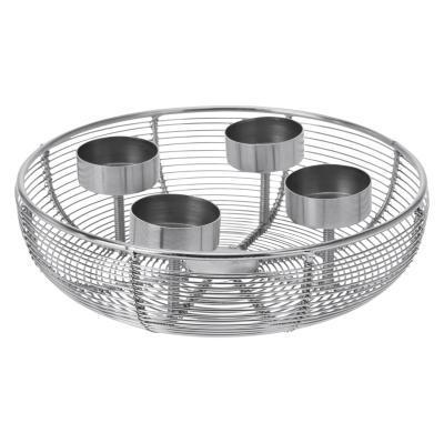 Подсвечник декоративный для 4 свечей, цв. серебро,  205x60mm A98021580 нг в интернет гипермаркете «Планета Лета». Фото