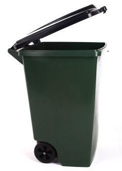 Контейнер для мусора  120 л тёмно-зелёный ЭП013280 в интернет гипермаркете «Планета Лета». Фото